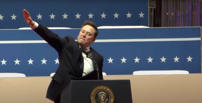 Elon Musk giving that salute at Trump's 2025 inauguration Elon Musk giving that salute at Trump's 2025 inauguration